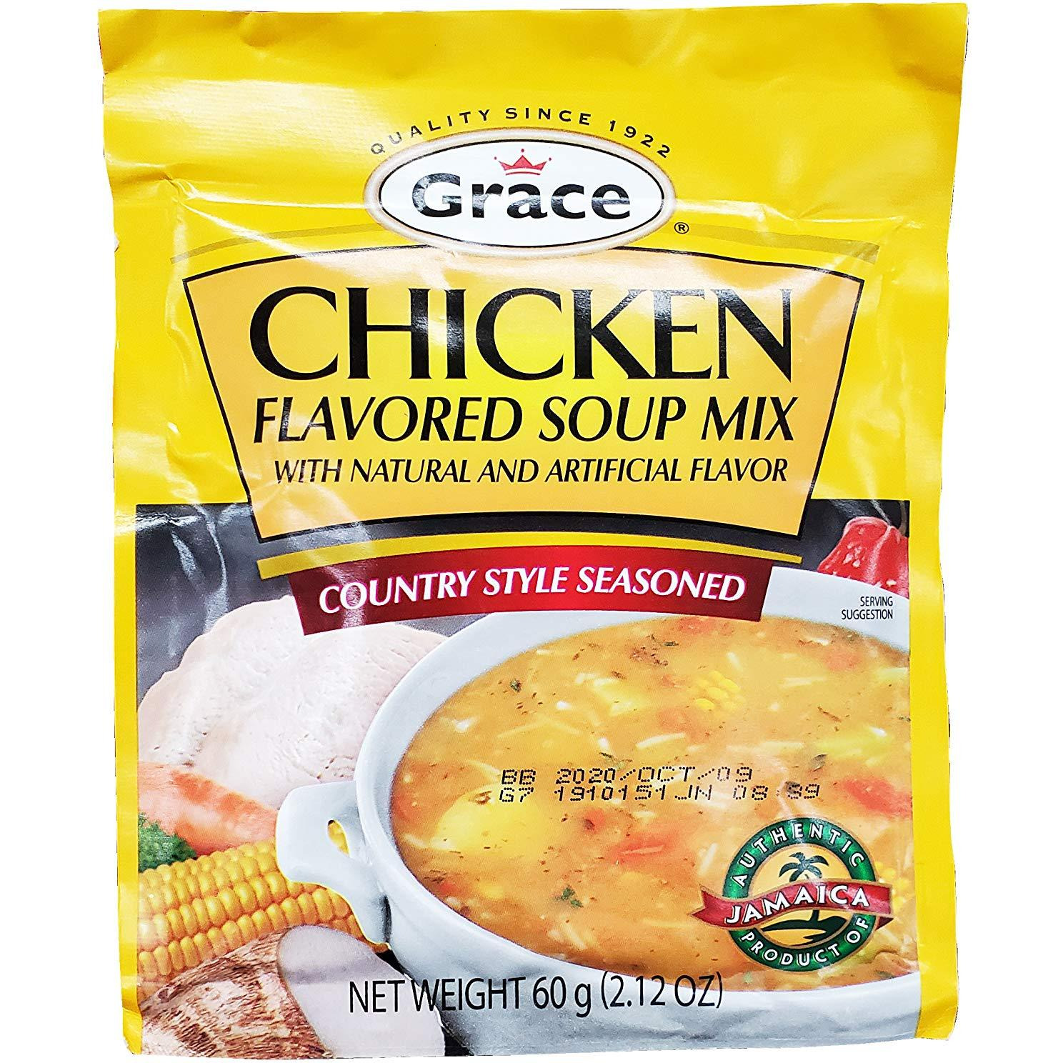 Grace Country Style Seasoned Chicken Flavored Soup Mix (3 Pack, Total of 180g)