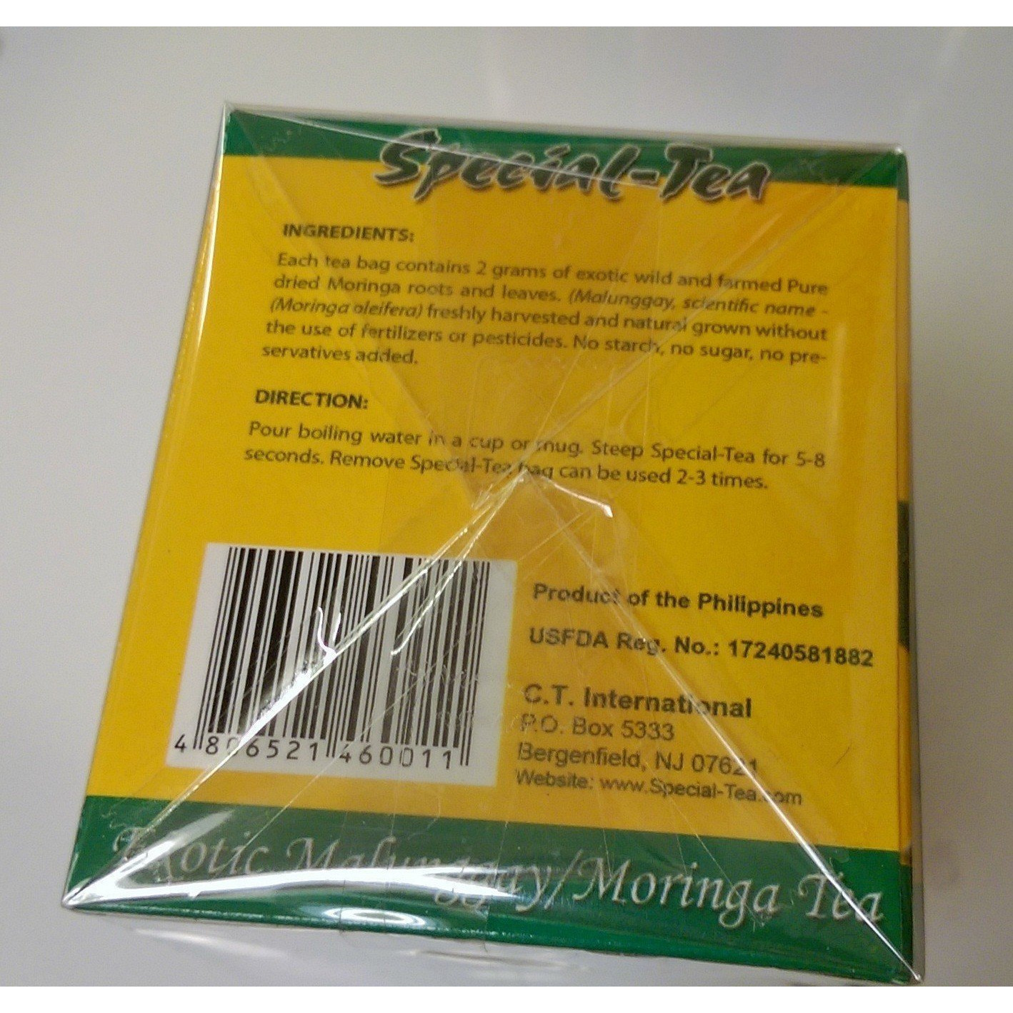 Special - Tea Exotic Malunggay Moringa Tea Pack Of To Boxes 30 Tea Bags In A Box Net Wt. 60G