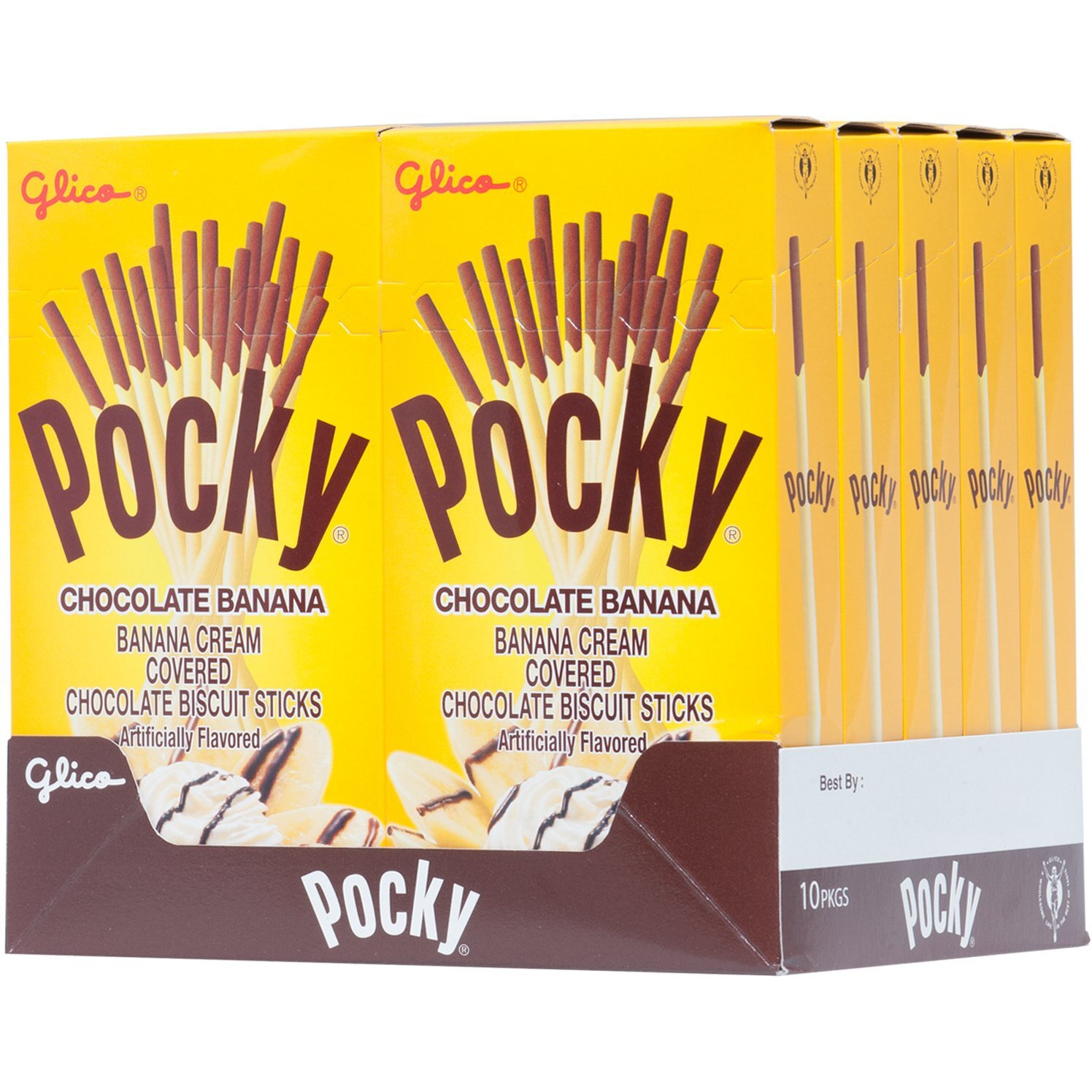 Pocky Biscuit Stick, Chocolate Banana, 2.47 Ounce (Pack of 10)