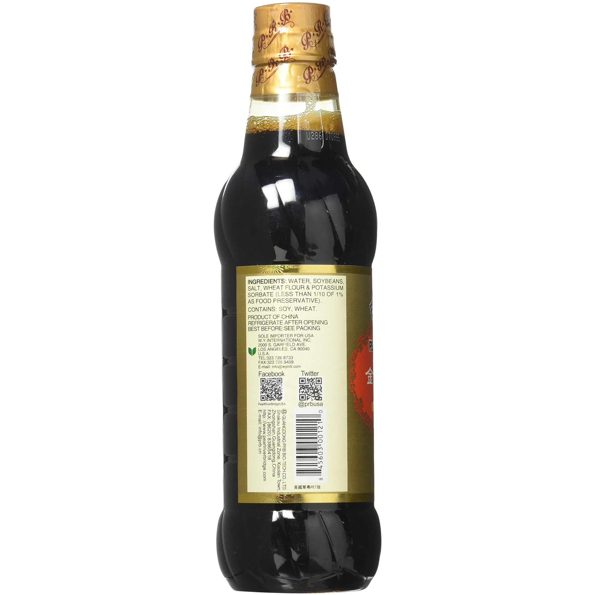 Pearl River Bridge Golden Label Superior Light Soy Sauce, Plastic Bottles, 16.9 oz.