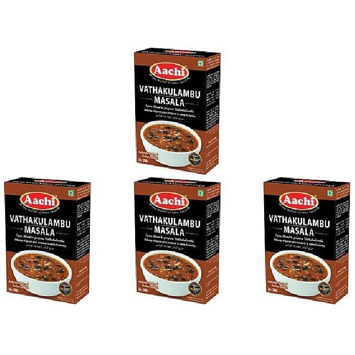 Pack Of 4 - Aachi Vathakulambu Masala - 200 Gm