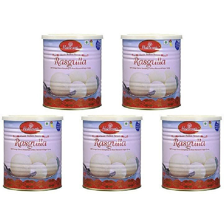 Pack Of 5 - Haldiram's Rasgulla - 1 Kg