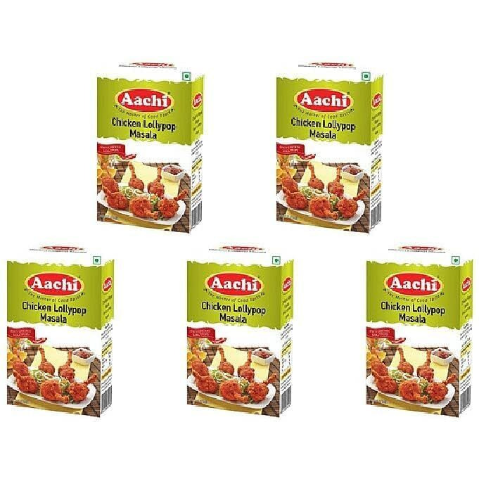 Pack Of 5 - Aachi Chicken Lollypop Masala - 200 Gm