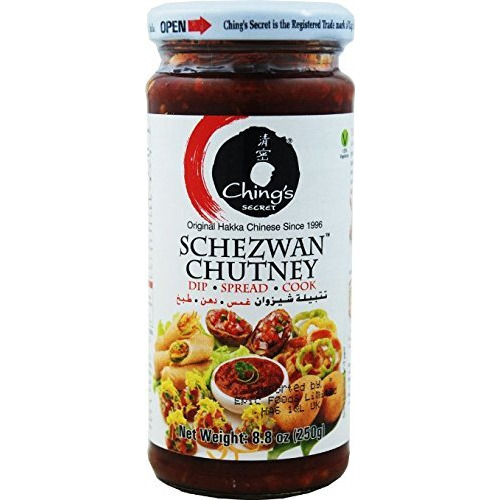 Ching's Secret Schezan Chutney - Chutney You Can Dip In, Spread or Cook ith - 8.8oz. 250g.