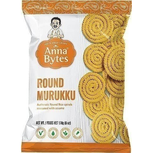 Anna Bytes Round Murukku - Round Rice Spirals - Pack of 3