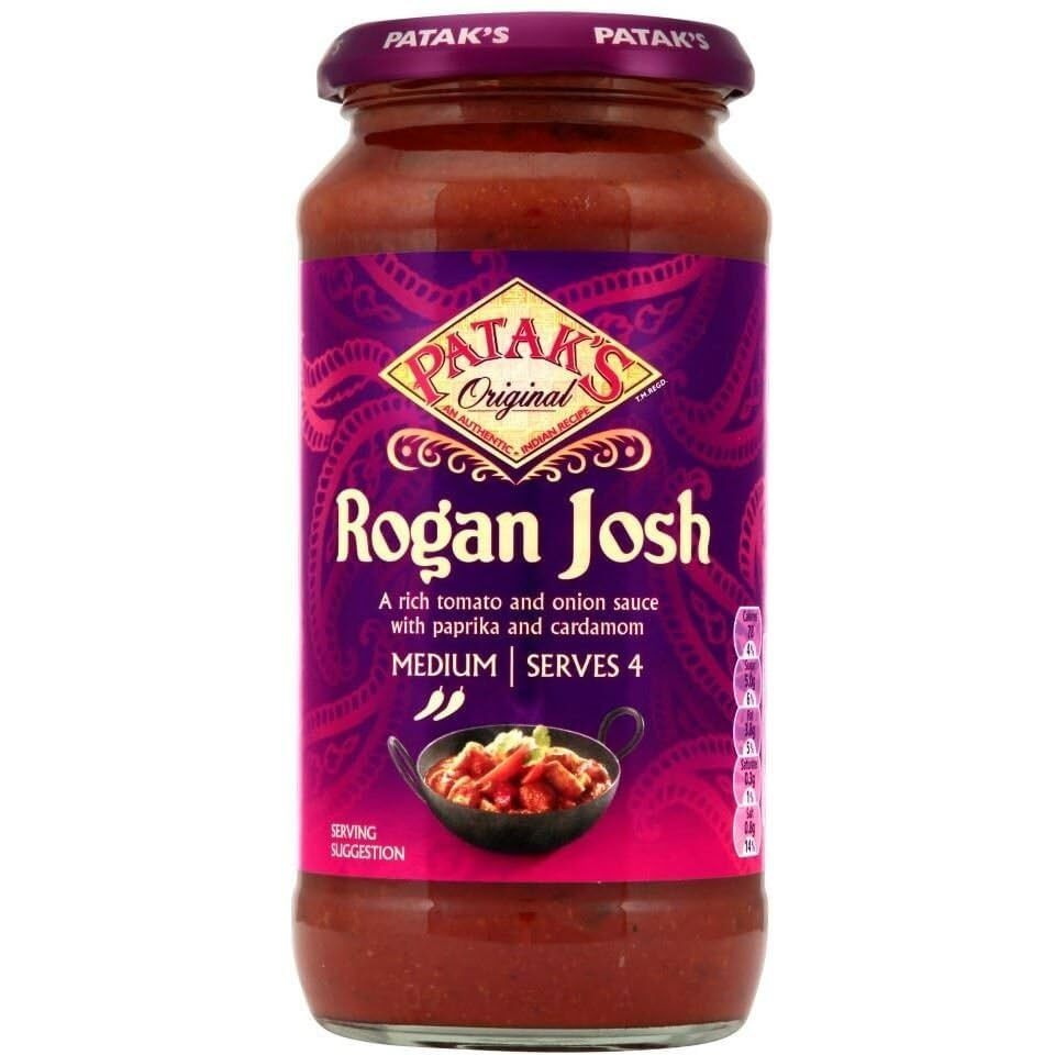 Patak's Medium Hot Rogan Josh Sauce (450g) - Pack of 6