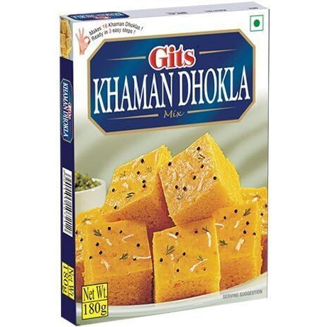 Set of 3 Gits Khaman Dhokla Mix 6.3 Oz., 180 Grams