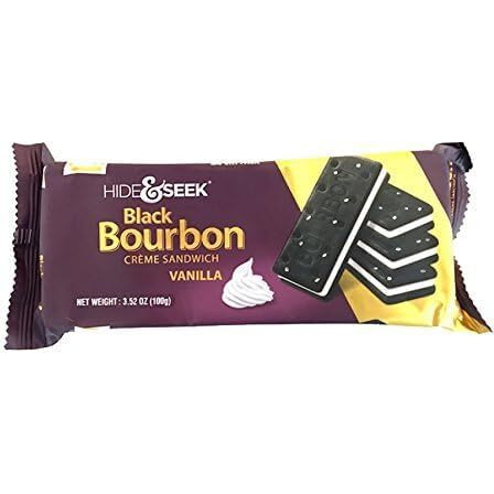 Parle Hide & Seek Black Bourbon Vanilla Creme Sandich Value Pack 3-packets of 100 grams each (300 grams / 10.58 oz)