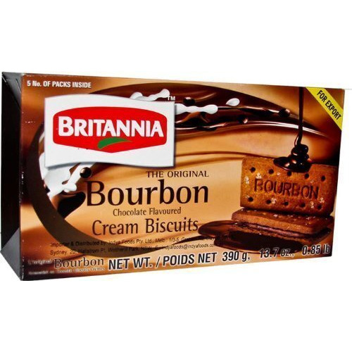 Britannia the Original Bourbon Chocolate Flavoured Cream Biscuits, 14.11 OZ., 400 Grams by Britannia