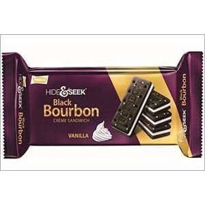 Parle Hide & Seek Black Bourbon Vanilla Creme Sandich - 100 Grams (Pack of 3)