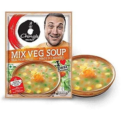 Chings Instant Soup - Mix Veg - 55 gms- Pack of 12 ( 55 gmsX 12 )