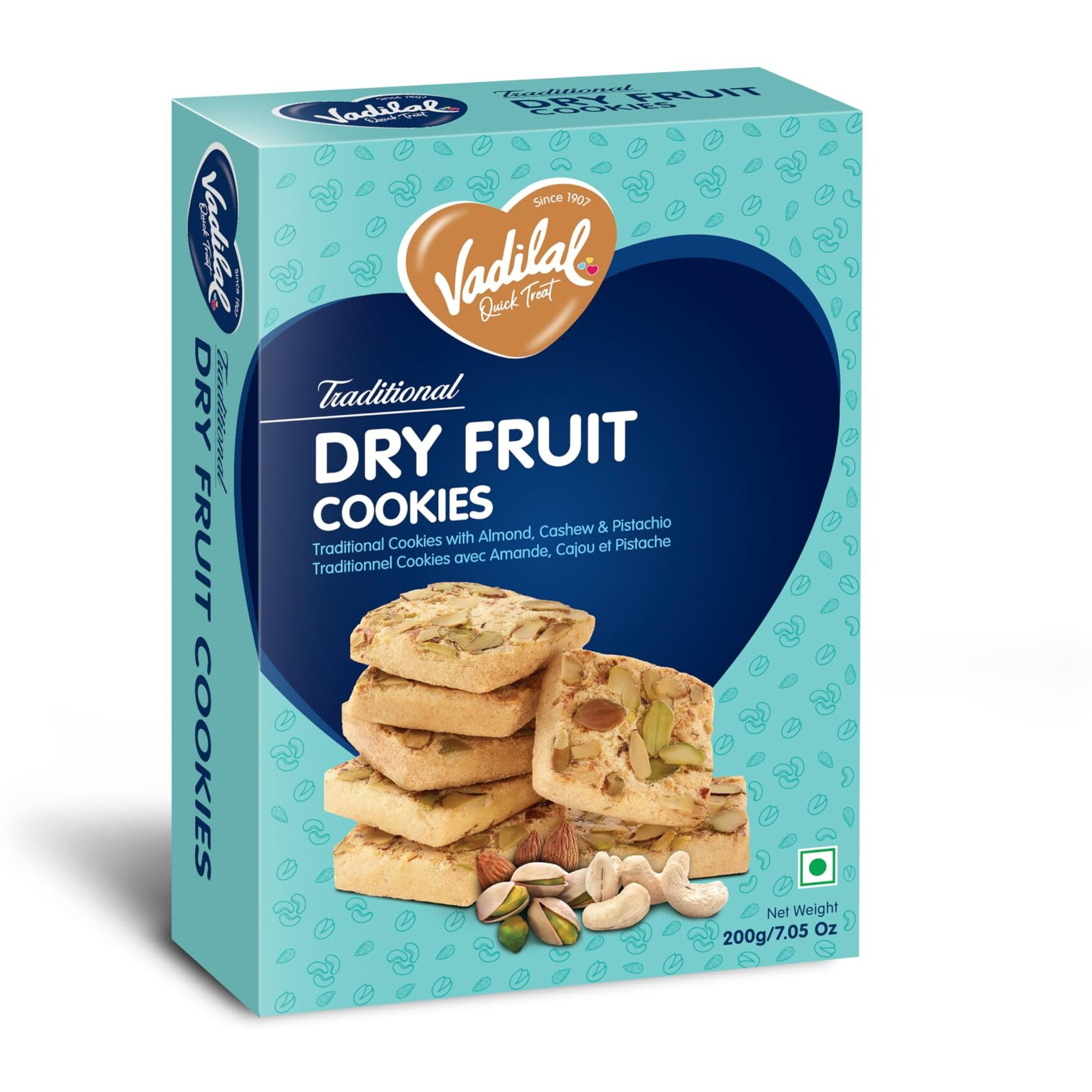 Dry Fruit Cookies (Traditional Cookies with Almond, Cashew & Pistachio)