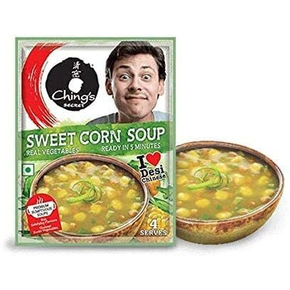 Chings Instant Soup - Seet Corn Veg - 55 gms- Pack of 12 ( 55 gmsX 12 )