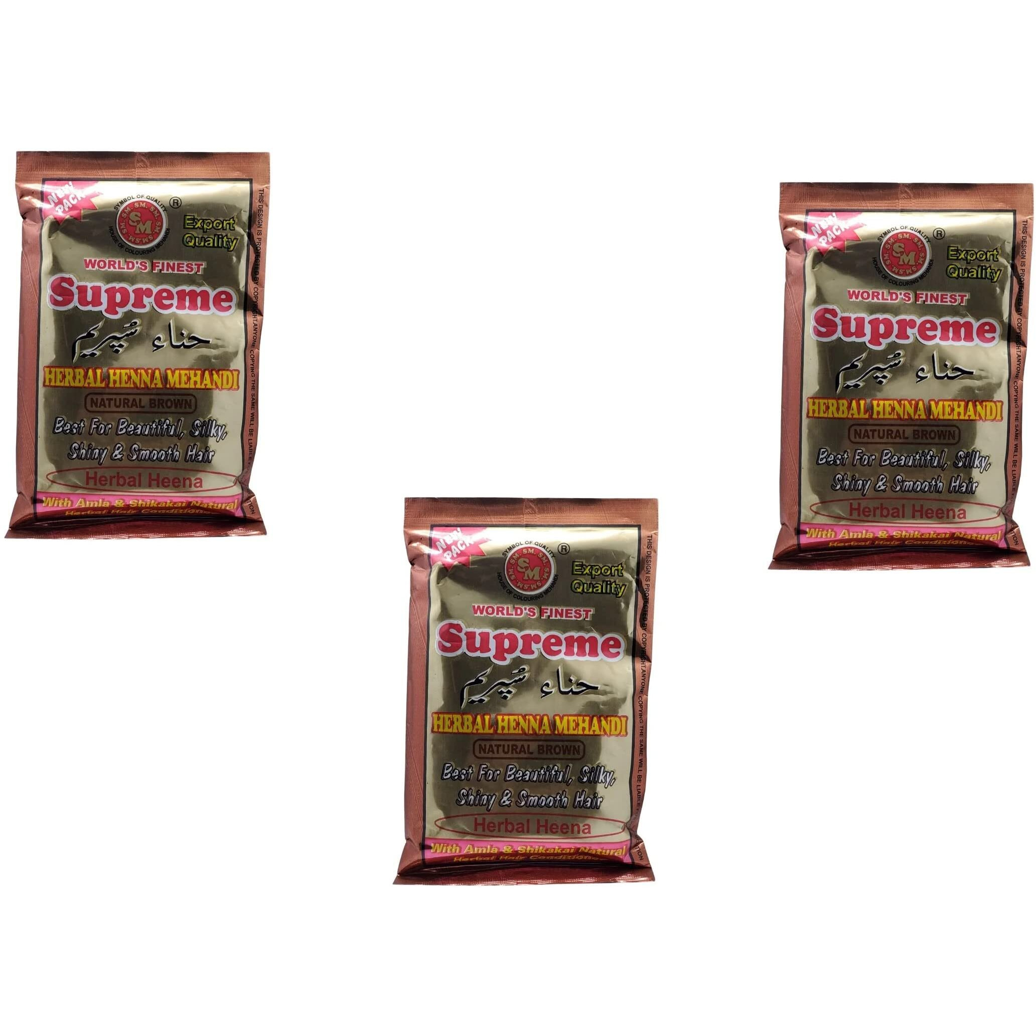 Supreme Herbal Henna (3 X NATURAL BROWN)