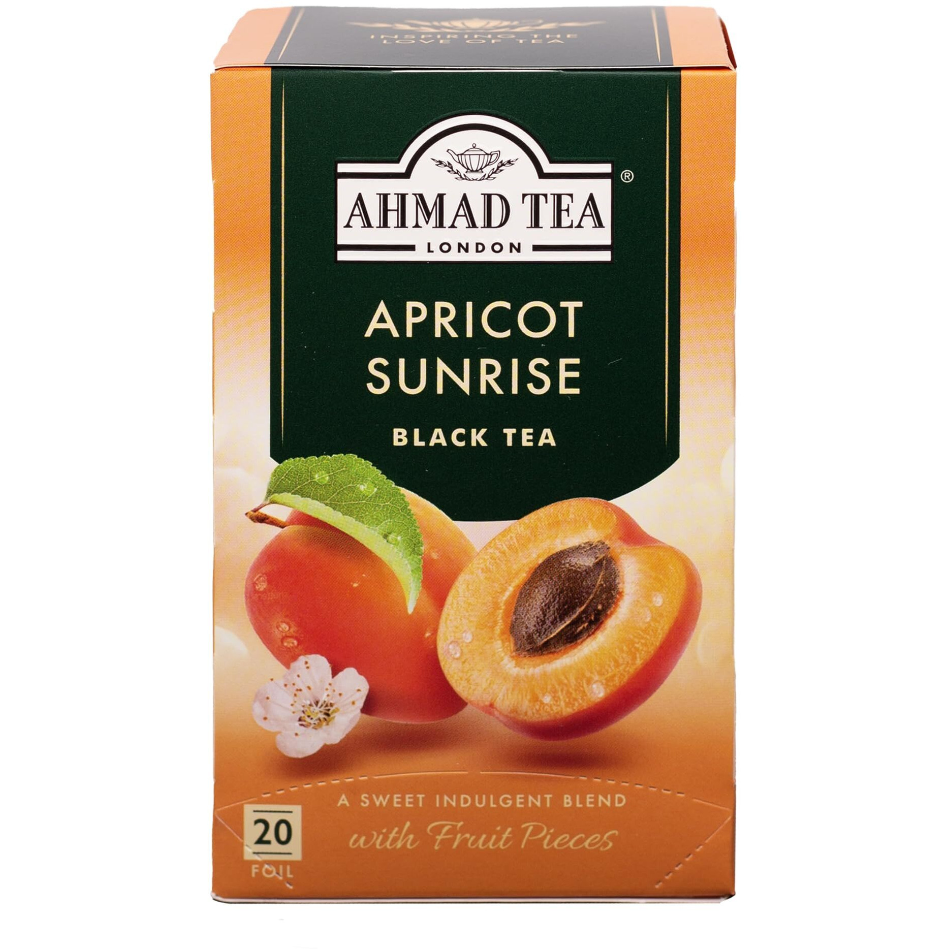 Ahmad Tea Apricot Sunrise , Tea Bags, 20-Count Boxes