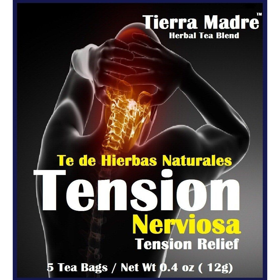 Tierra Madre Tension Tea Tradiconal Herbal Support - 10 Pack of 5 tea Bags / 0.2 Ounces