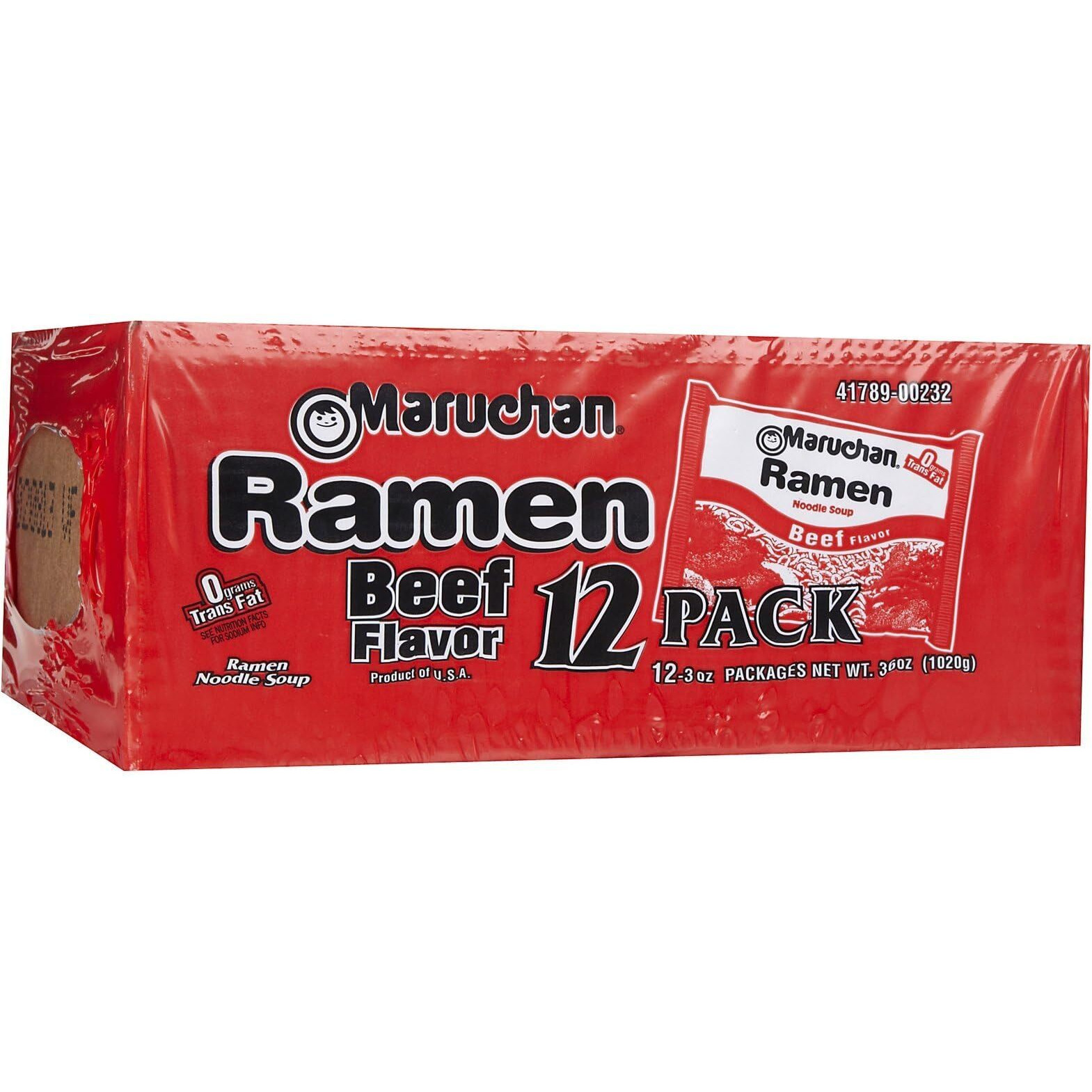 Maruchan Ramen Noodle Soup Beef Flavor, 3 Ounce - 12 Count (Pack of 1)