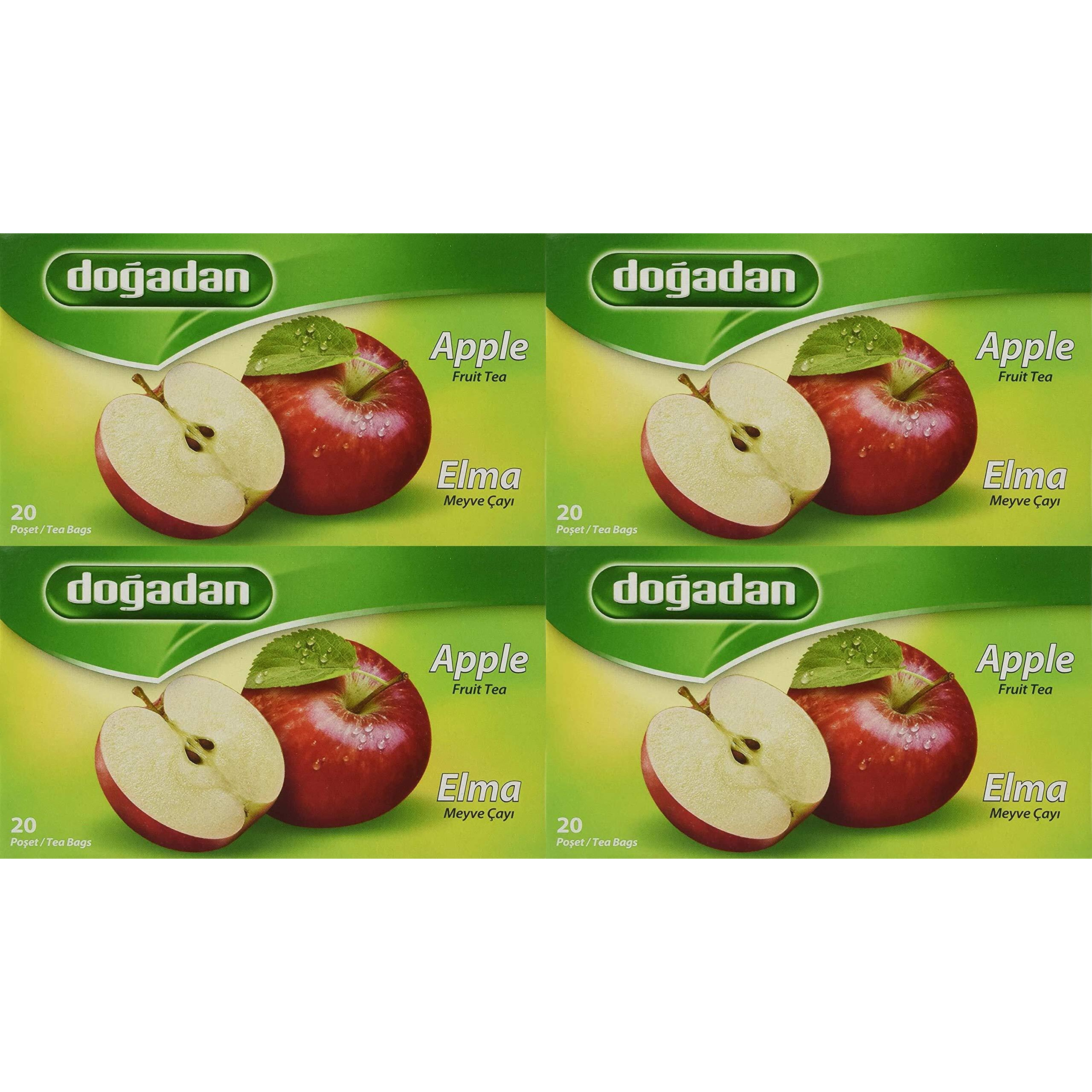 dogadan Apple Fruit Tea 20 Tea Bags Pack of 4