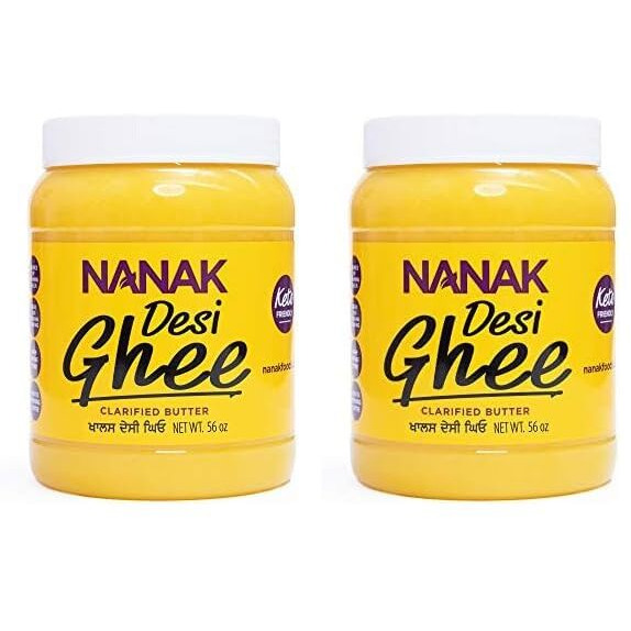 Nanak Pure Desi Ghee, Clarified Butter, 56-Ounce Jar (Pack of 2)