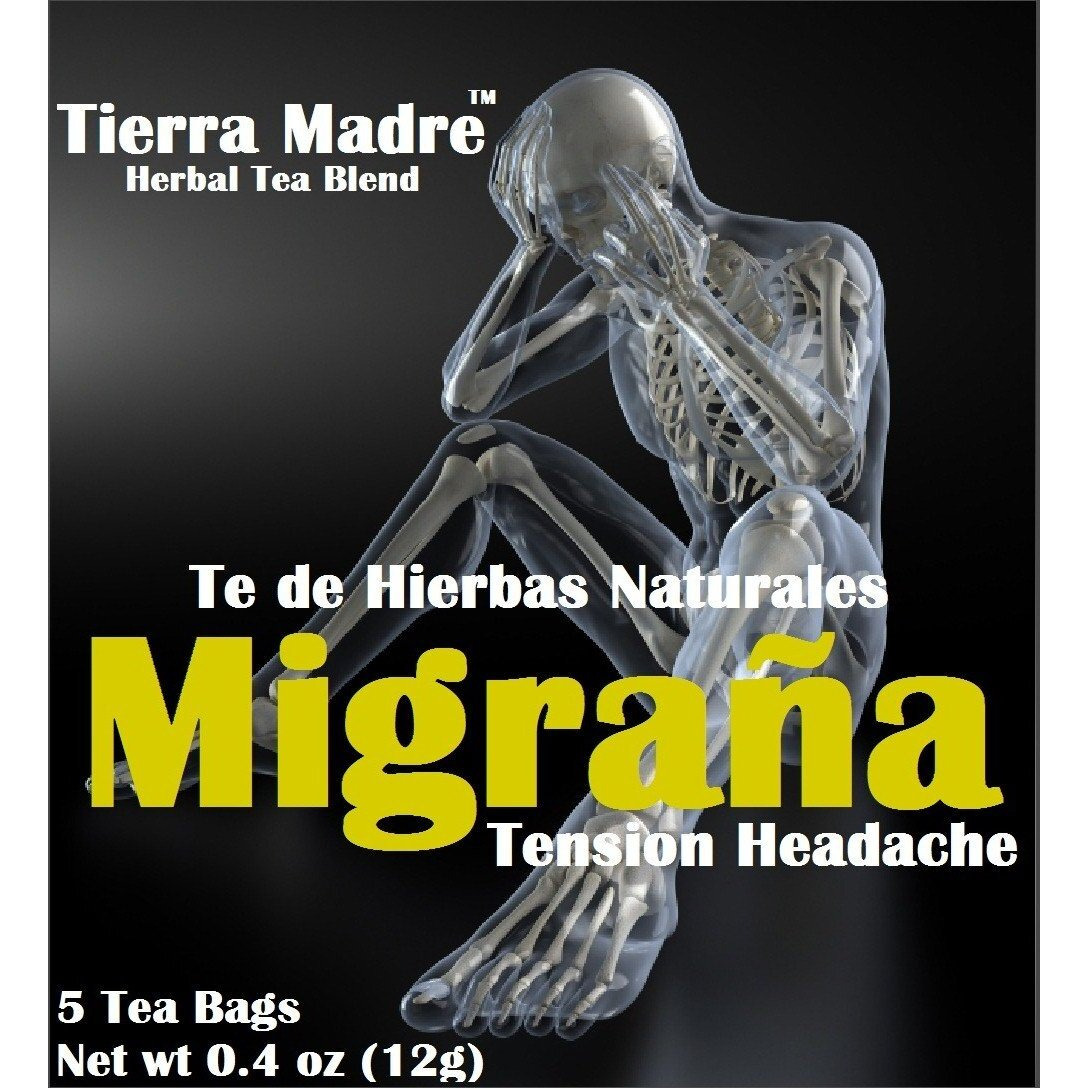 Tierra Madre Te Migrana Migraine Tradiconal Herbal Support - 10 Pack of 5 tea Bags / 0.2 Ounces - Migraa