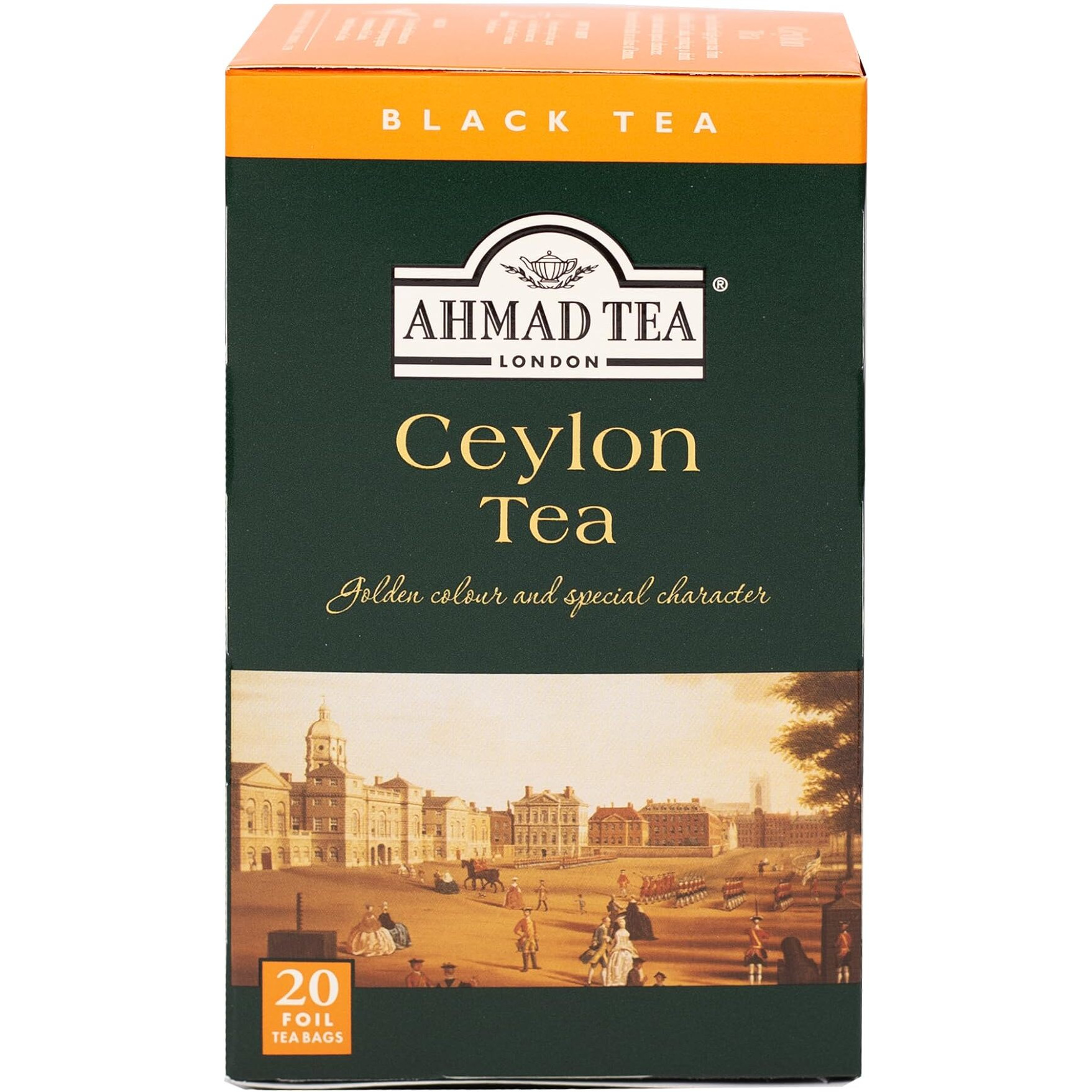 Ahmad Tea Black Tea, Ceylon Teabags, 20 ct (Pack of 1) - Caffeinated & Sugar-Free