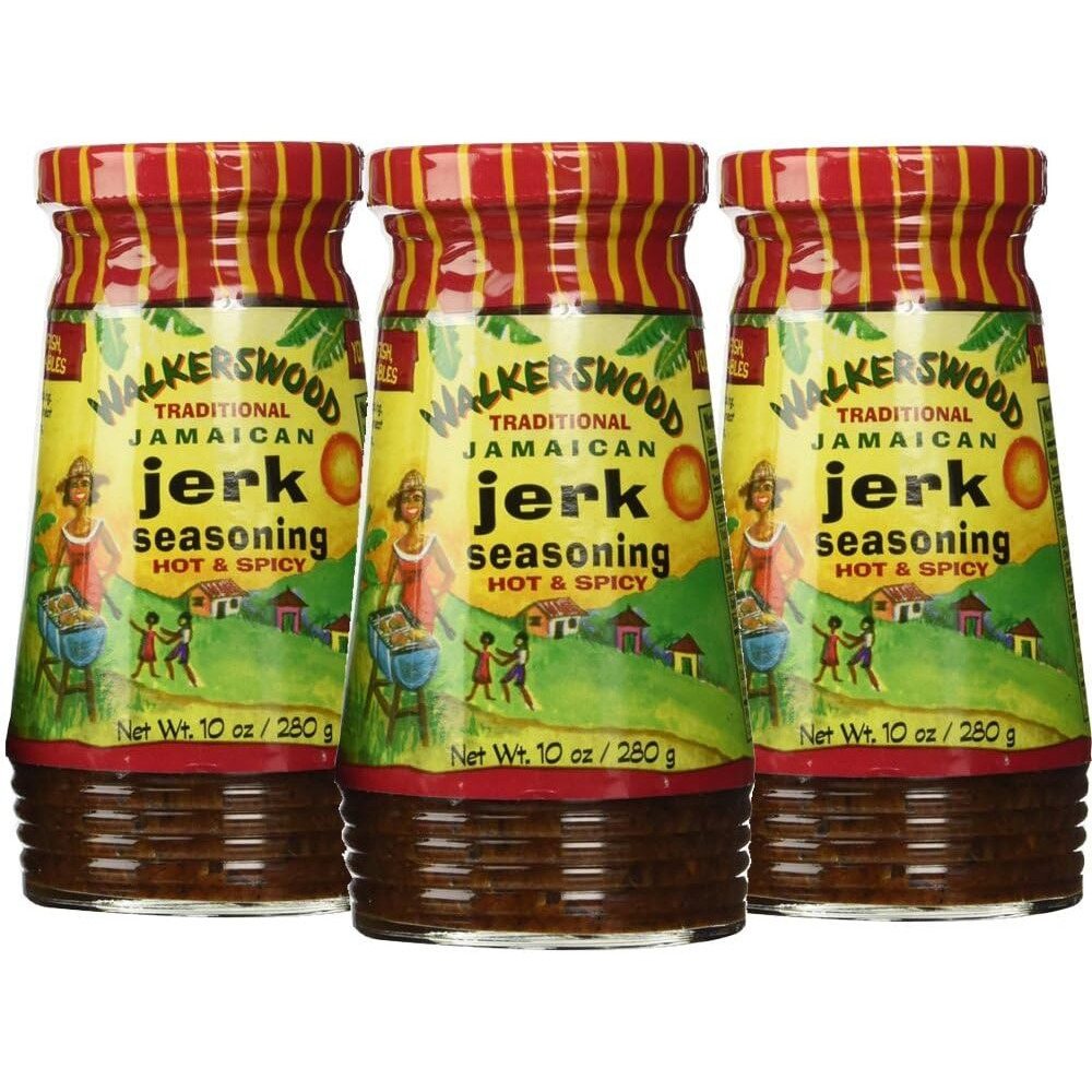 Walkersood Jerk Seasoning (Hot), 10 Ounce (Pack of 3)