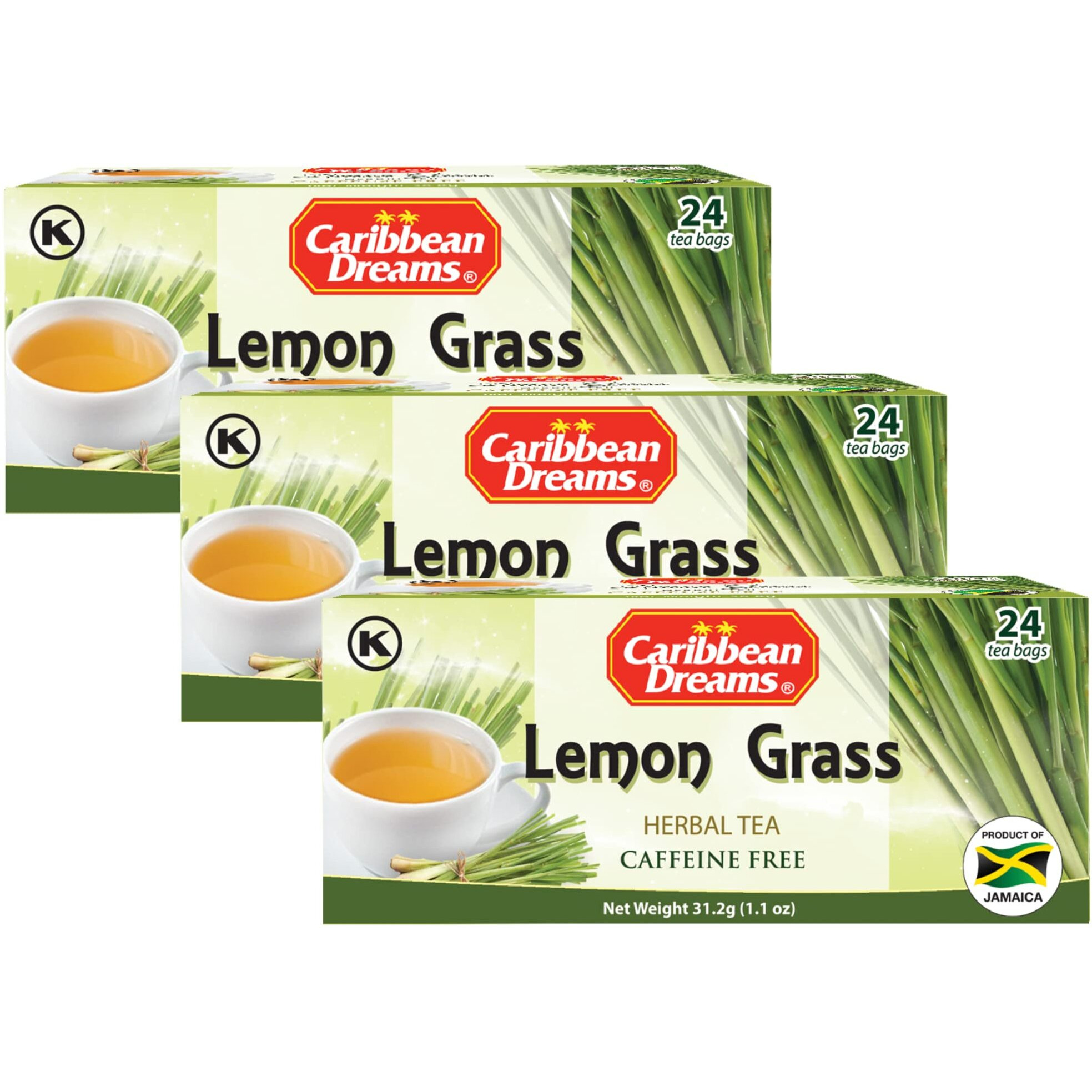 Caribbean Dreams Lemon Grass Tea, 1.34 oz (Pack of 3)