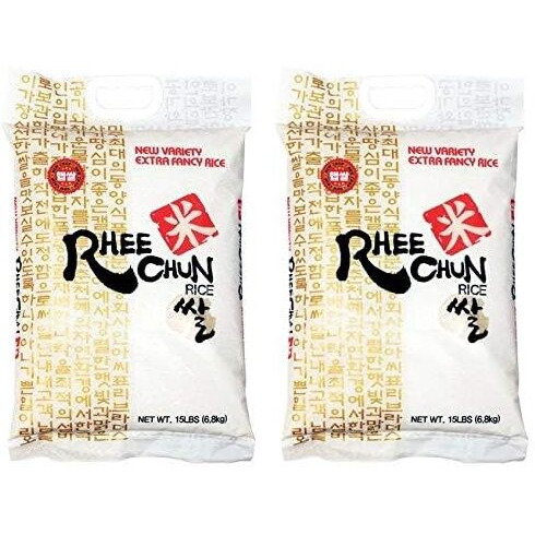 Rhee Chun Extra Fancy Ne Variety Rice, 15 Pound Pack of 2