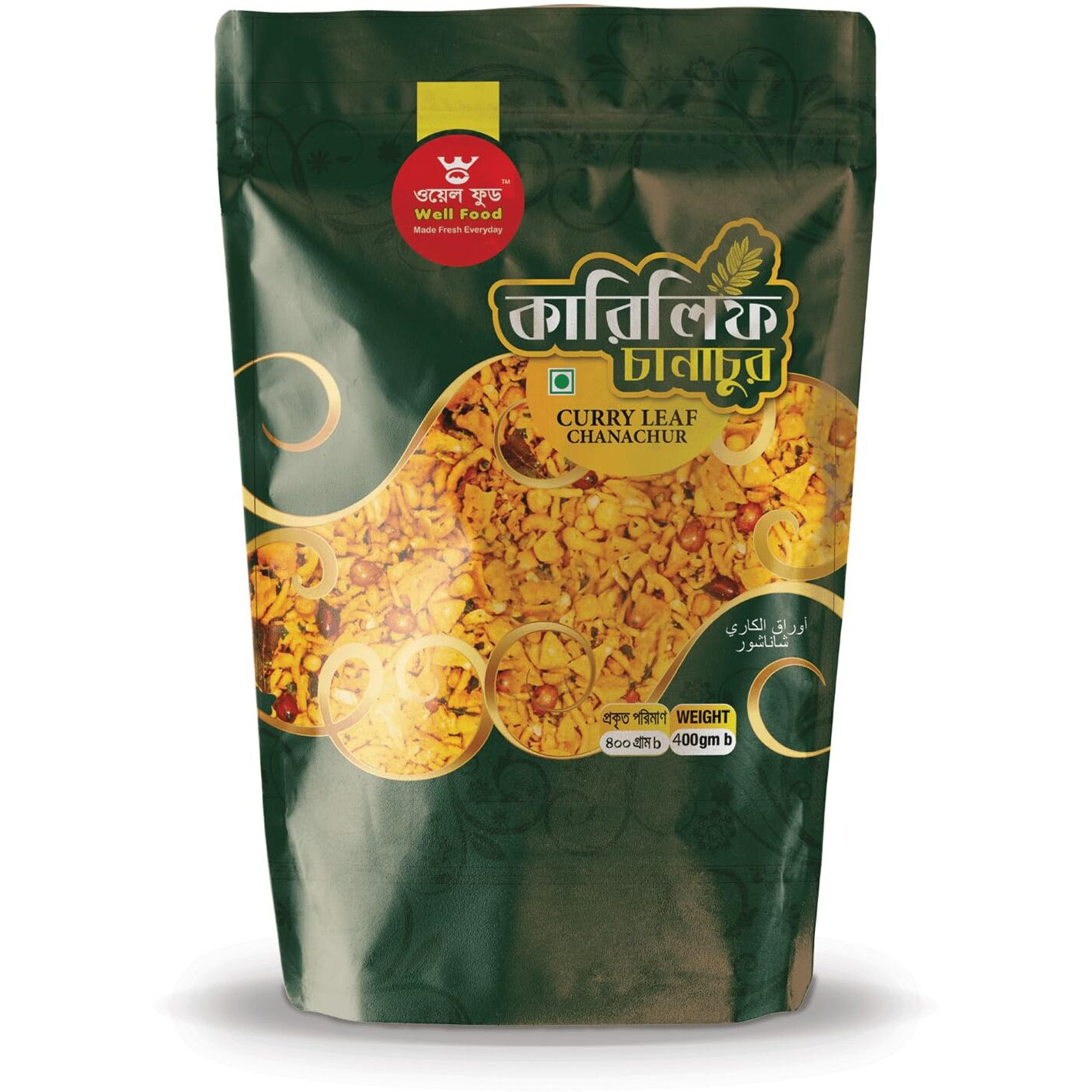 Chanachur | Curry LeafEast Indian Spicy Namkeen Mixture - 400 gram