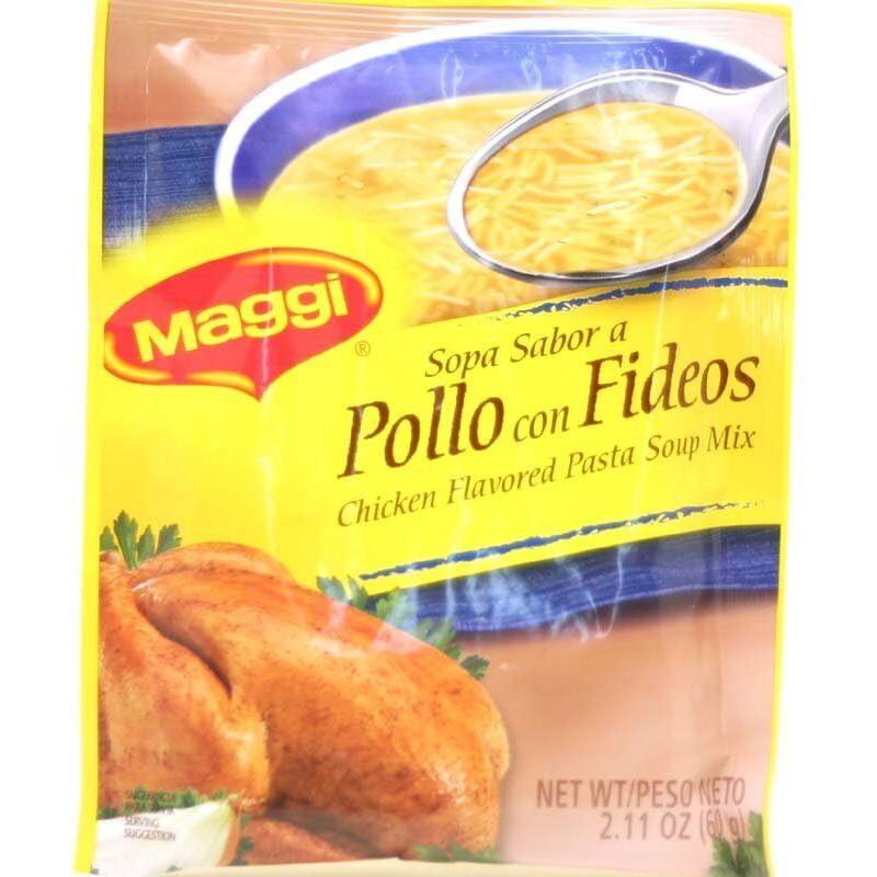 Sopa Sabor a Pollo Con Fideos (Chicken Flavored Pasta Soup Mix) - 2.11oz [Pack of 6] by Maggi