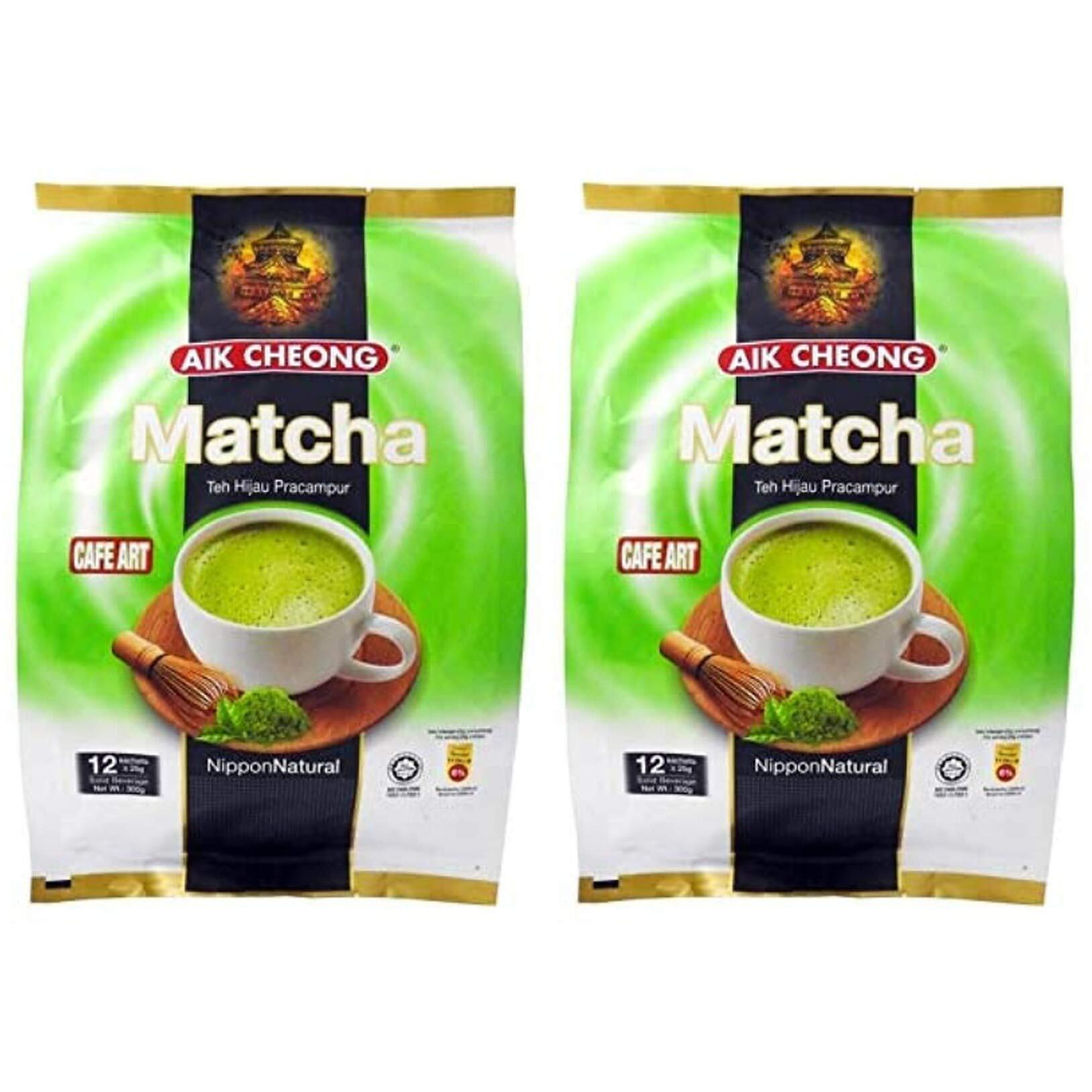 Aik Cheong Cafe Art Matcha Pre-Mixed Green Tea (2 Pack, Total of 600g)