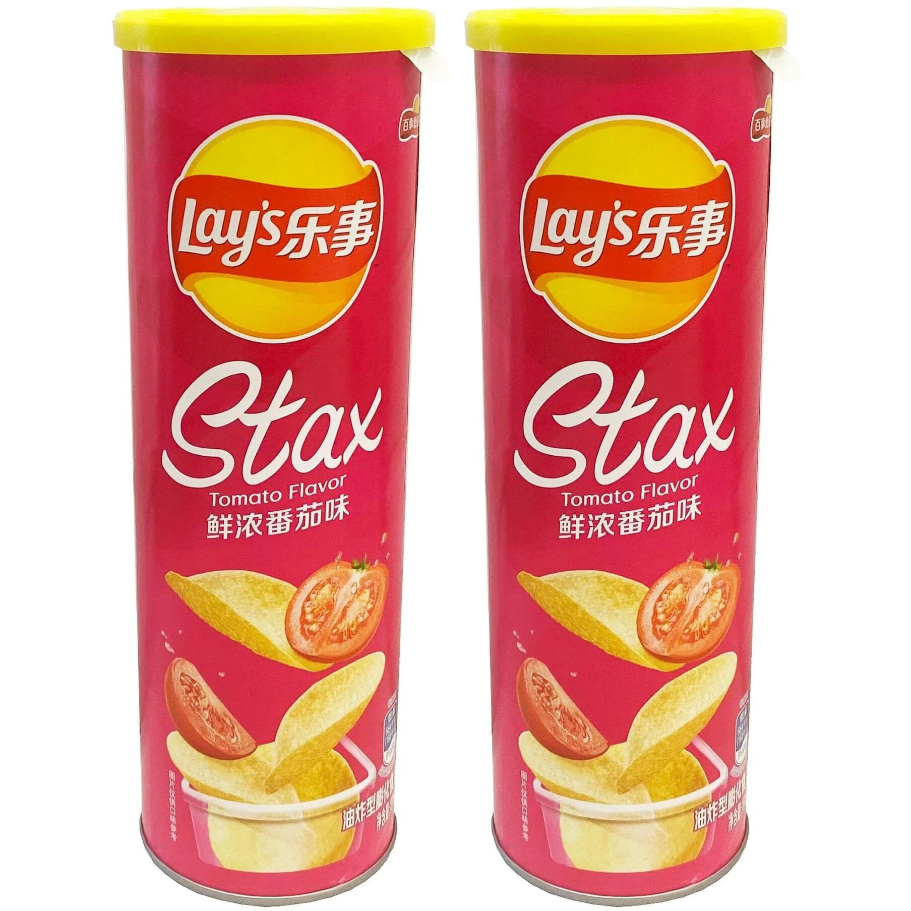 Lays STAX Potato Chips Can Packaging (Tomato Flavor) 90g    90g