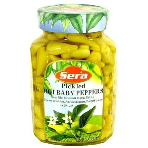 Sera Hot Pickled Baby Peppers  24oz