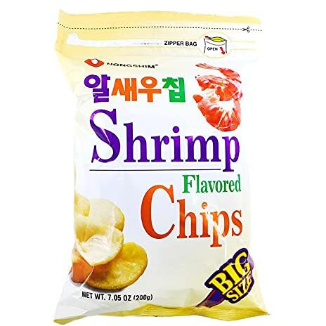 Nongshim Shrimp Flavored Chips 7.05oz (200g) Big Size 1 Bag