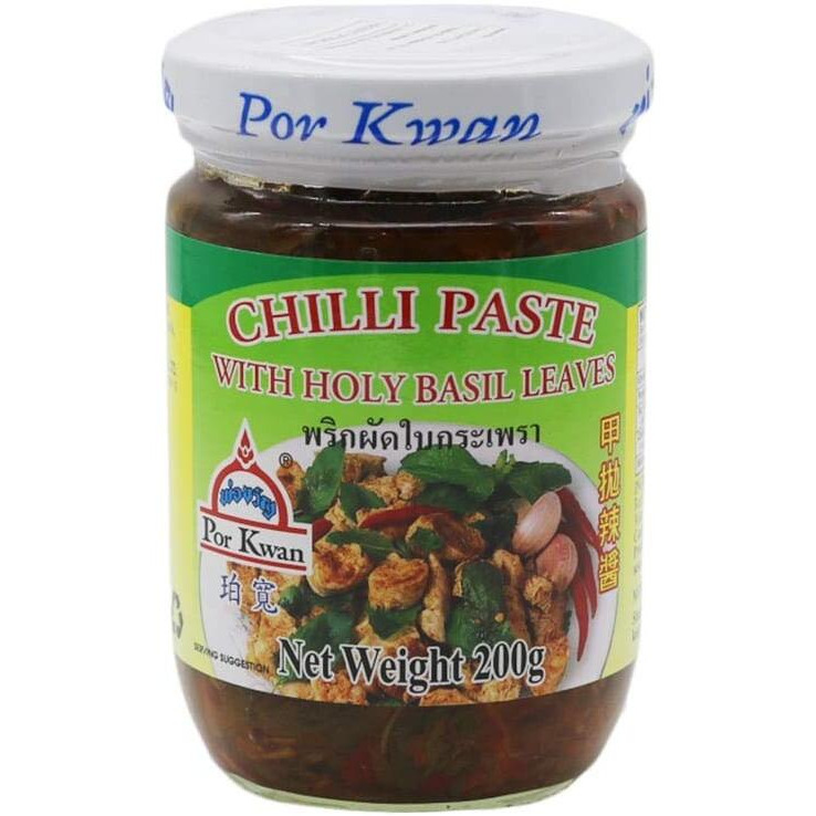 Por Kan - Chilli Paste ith Holy Basil Leaves (Net Wt 7 Oz)