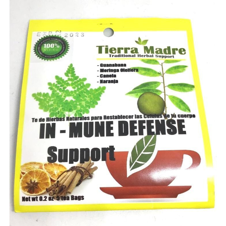 Tierra Madre In-mune Defense Herbal Tea 0.2oz 5 Pack - Each Bag ith 5 Tea Bags