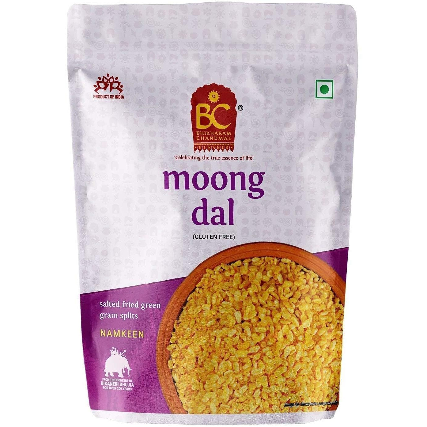 Bhikharam Chandmal - Moong Dal Namkeen - Crispy Indian Moong Dal Snacks 200gm