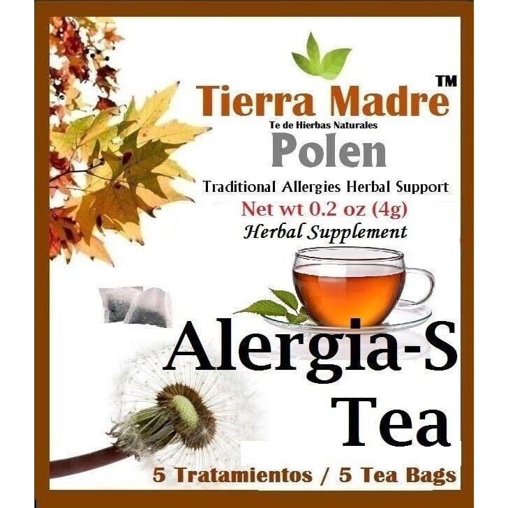 Tierra Madre Alergia-S Herbal Tea 0.2oz 5 Pack - Each Bag ith 5 Tea Bags