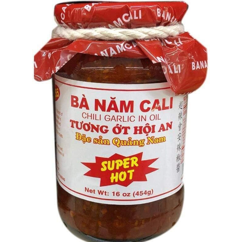 Vietnamese Ba Nam Cali Chili Garlic in Oil Tng t Hi An Hot Sauce Condiments Spicy Quang Nam specialties  16oz - super hot (Pack of 1)