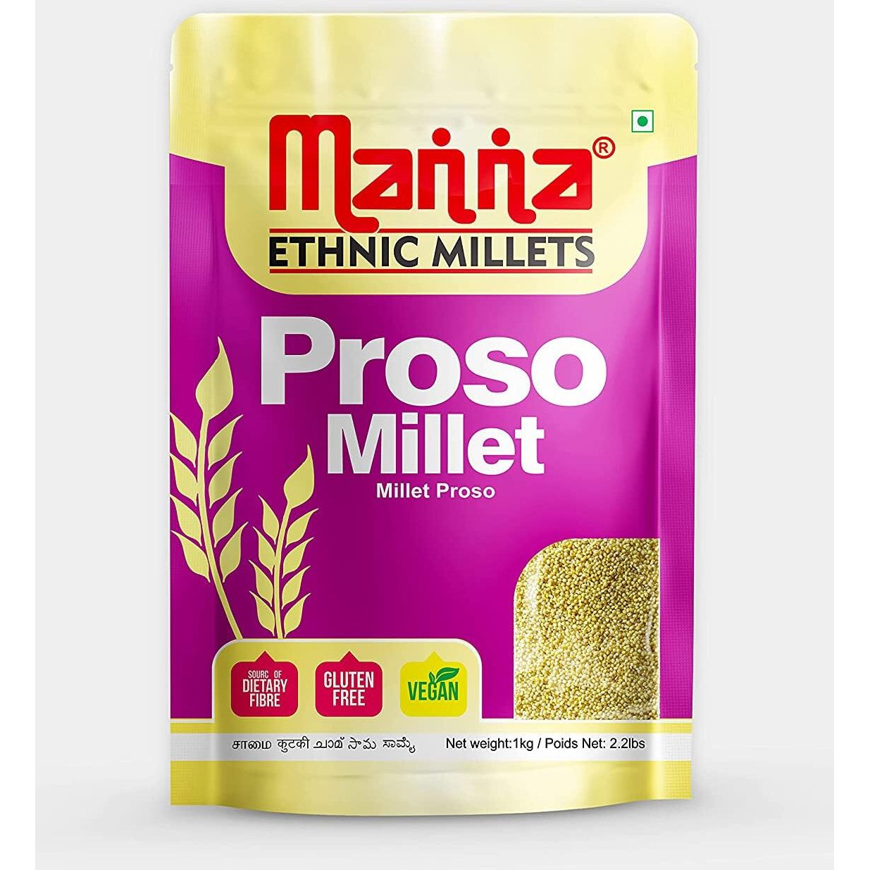 Manna Proso Millet - 1 Kg (2.2 Lb)