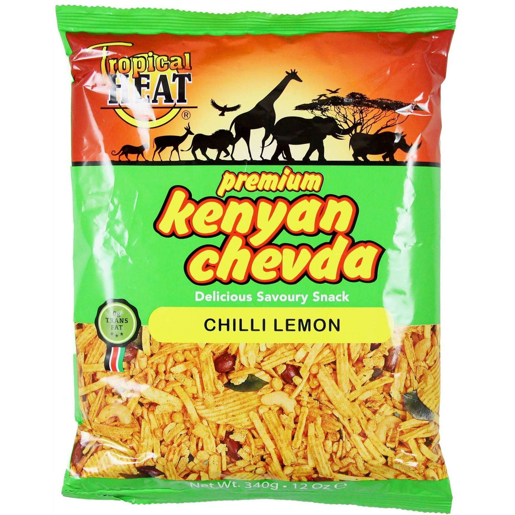 Tropical heat Kenyan chevda - Chilli lemon - 340g - (pack of 4)