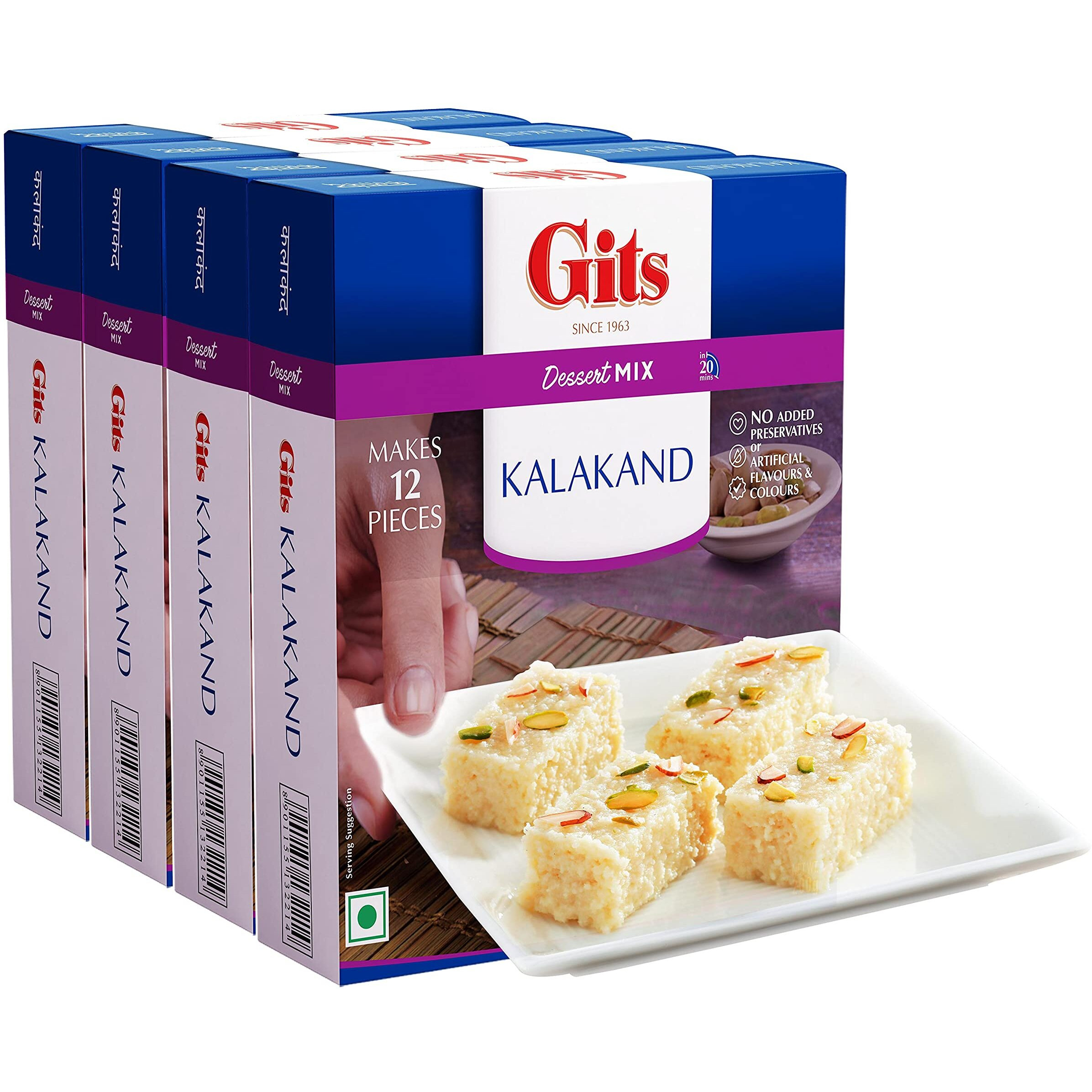 Gits Dessert Kalakand Mix, 800g (Pack of 4 X 200g Each)