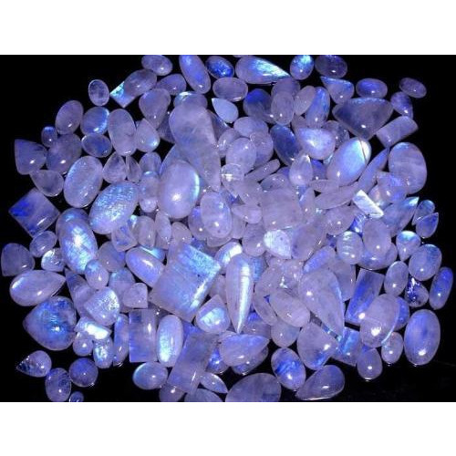 100% Natural Rainbow Moonstone Full Flash Mix Cabochon Loose Gemstone 300Cts.