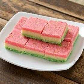 Rajbhog Three Color Burfi - 0.5 Lbs