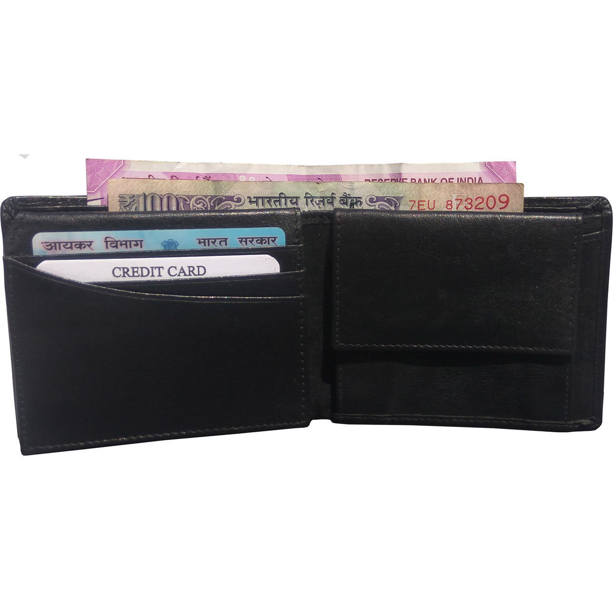 FIONA Mens Leather Bifold Wallet | Wallets For Men RFID Blocking | Genuine Leather | Extra Capacity Mens Black Wallet |