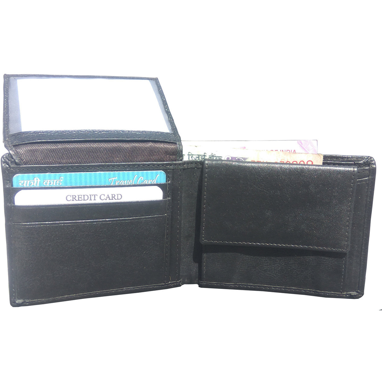 FIONA Mens Leather Bifold Wallet | Wallets For Men RFID Blocking | Genuine Leather | Extra Capacity Mens Black Wallet |