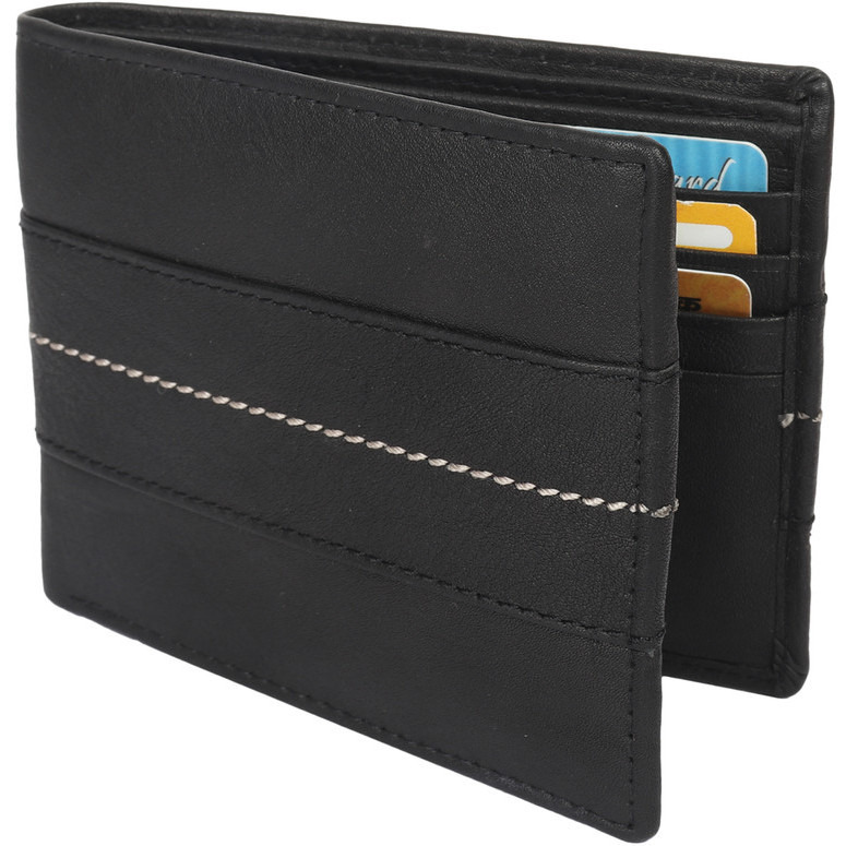 FIONA Mens Leather Bifold Wallet | Wallets For Men RFID Blocking | Genuine Leather | Extra Capacity Mens Black Wallet |