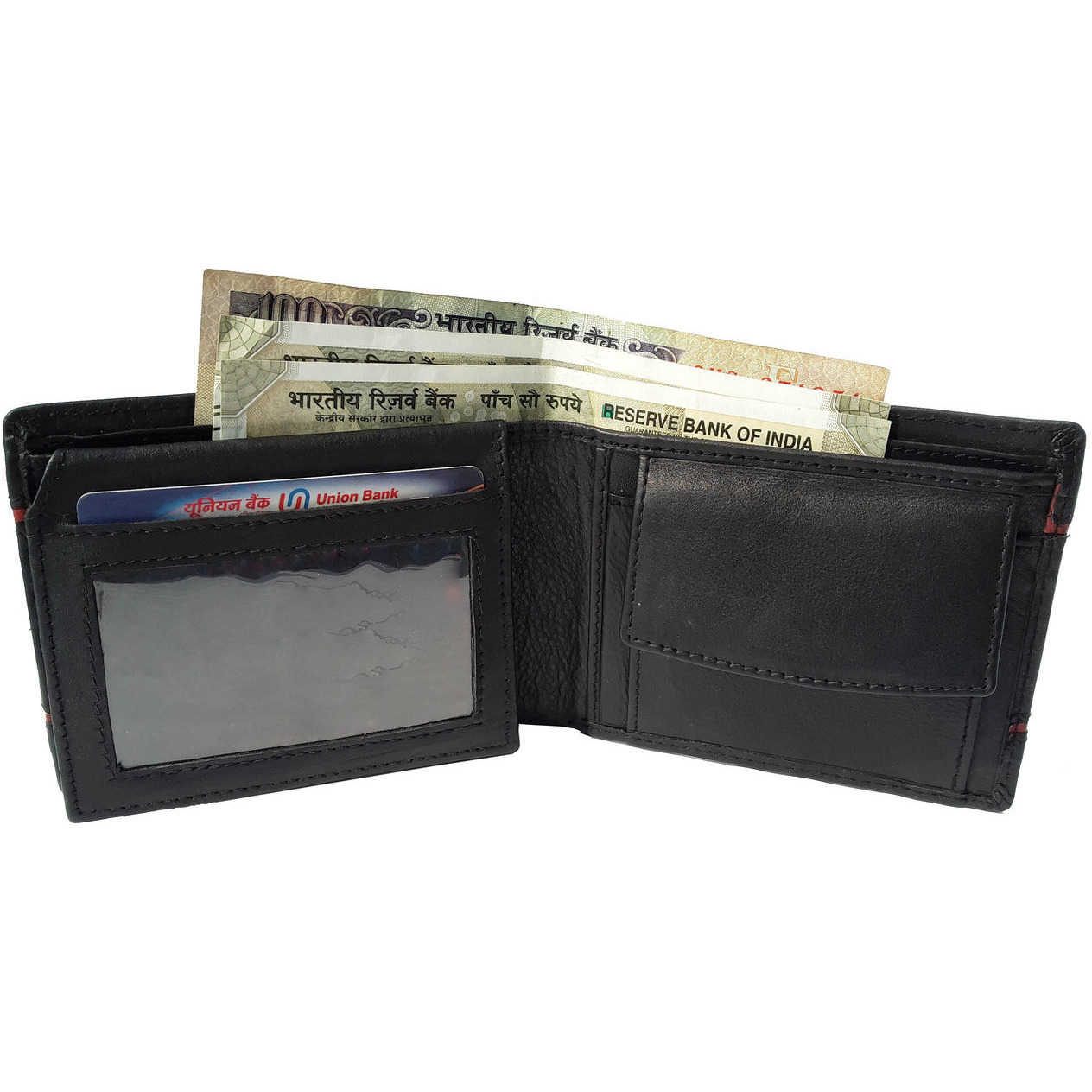 FIONA Mens Leather Bifold Wallet | Wallets For Men RFID Blocking | Genuine Leather | Extra Capacity Mens Black Wallet |