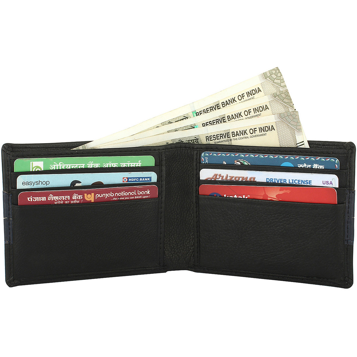 FIONA Mens Leather Bifold Wallet | Wallets For Men RFID Blocking | Genuine Leather | Extra Capacity Mens Black Wallet |