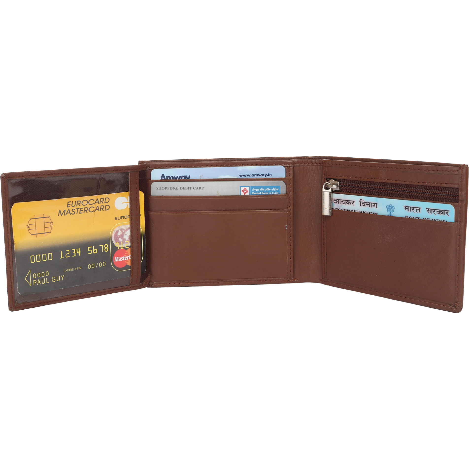 FIONA Mens Leather Bifold Wallet | Wallets For Men RFID Blocking | Genuine Leather | Extra Capacity Mens Brown Wallet |